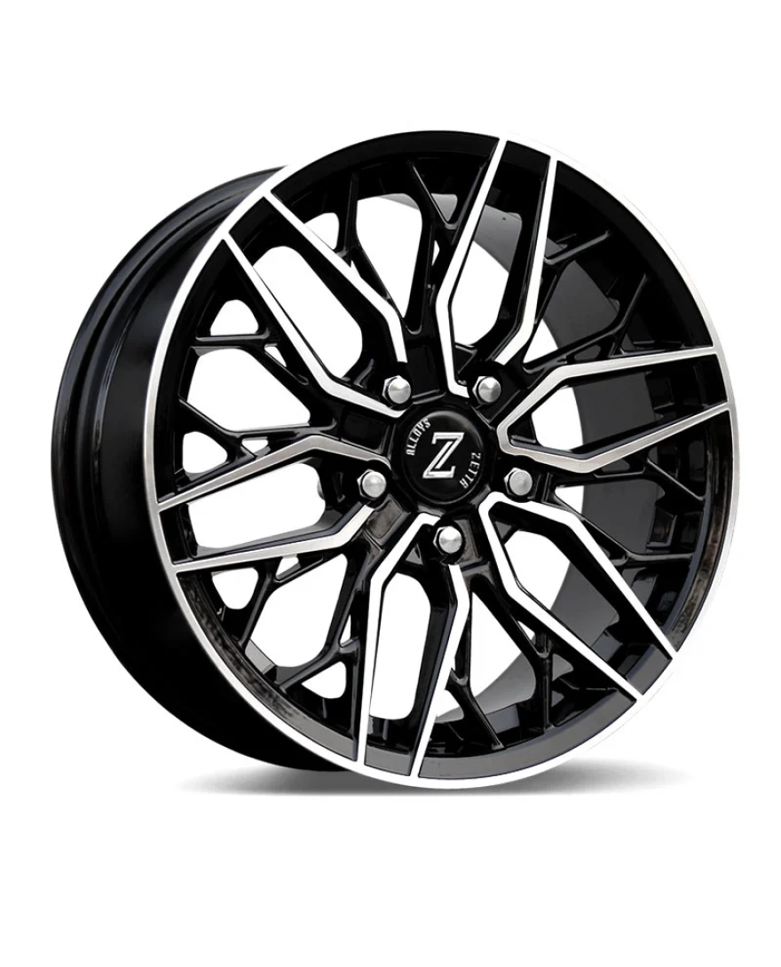 Zetta Alloy Wheels DVL-666 16 Inch Black Machined BM finish PCD 5x100 |Size 16x6.5 Inch