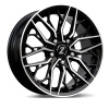 Zetta Alloy Wheels DVL-666 16 Inch Black Machined BM finish PCD 5x100 |Size 16x6.5 Inch