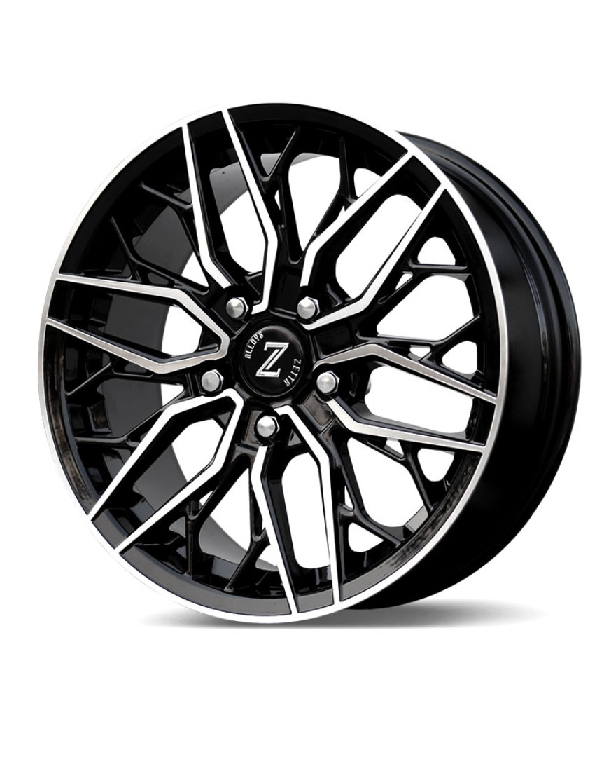 Zetta Alloy Wheels DVL-666 16 Inch Black Machined BM finish PCD 5x114.3 |Size 16x6.5 Inch