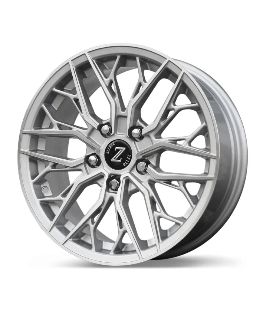 Zetta Alloy Wheels DVL-666 16 Inch Silver Machined SM finish PCD 5x114.3 |Size 16x6.5 Inch