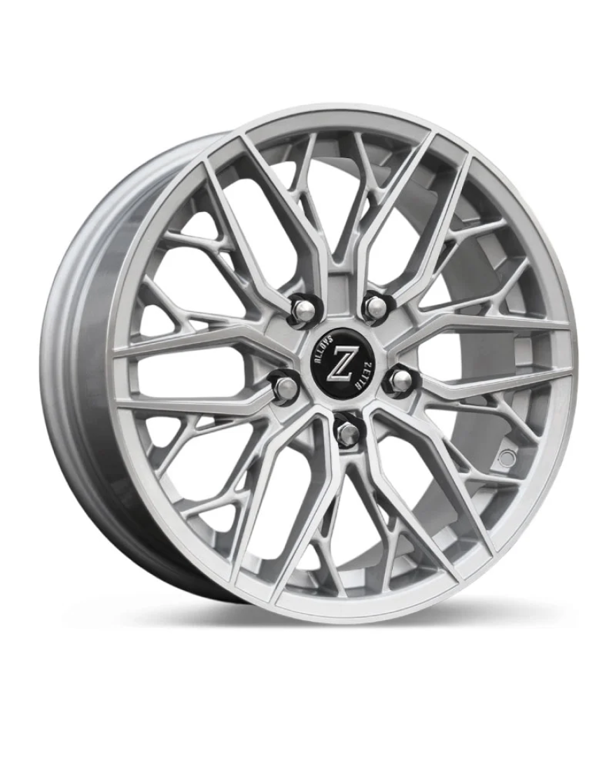 Zetta Alloy Wheels DVL-666 16 Inch Silver Machined SM finish PCD 5x114.3 |Size 16x6.5 Inch