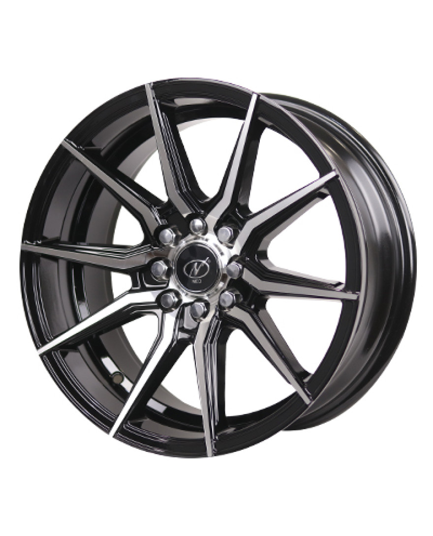 Drive in Black Machined finish. The Size of alloy wheel is 16x7 inch and the PCD is 8x100/108(SET OF 4)