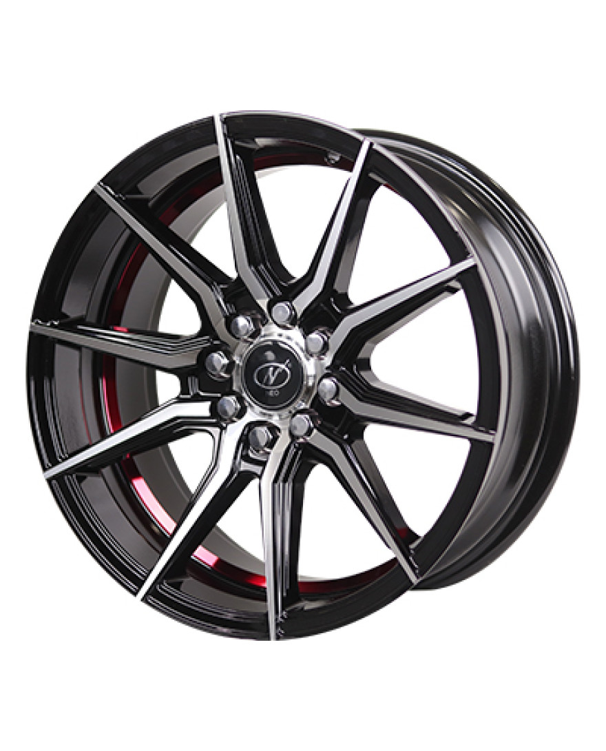 Drive in Black Machined Undercut Red finish. The Size of alloy wheel is 16x7 inch and the PCD is 8x100/108(SET OF 4)