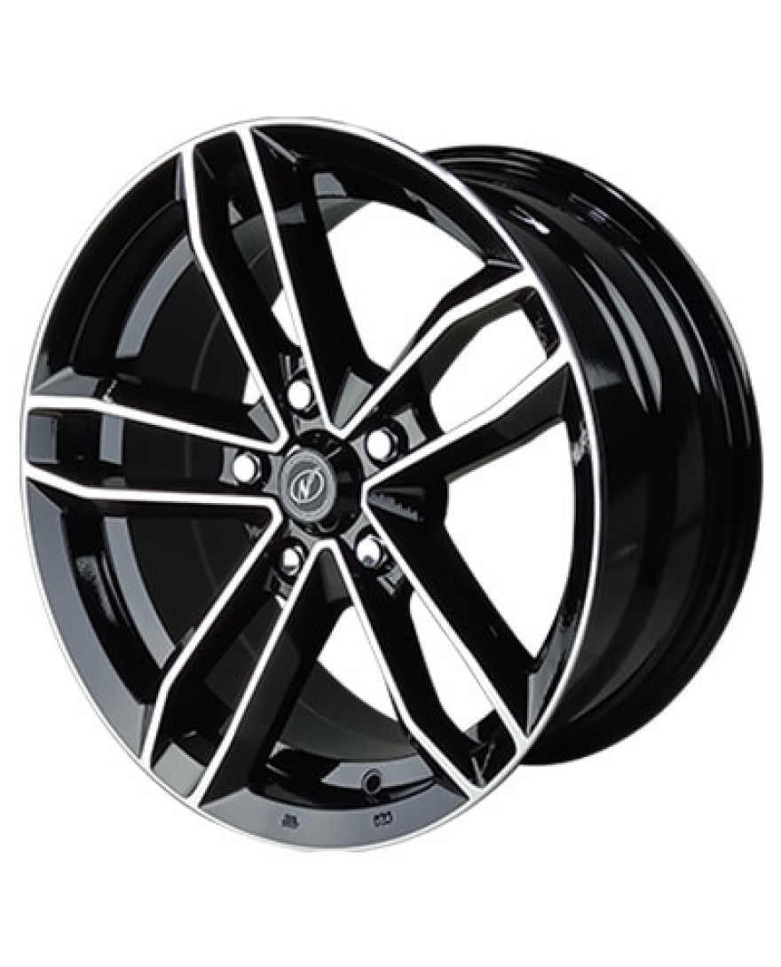 Mercury in Black Machined finish. The Size of alloy wheel is 16x7.5 inch and the PCD is 5x114.3