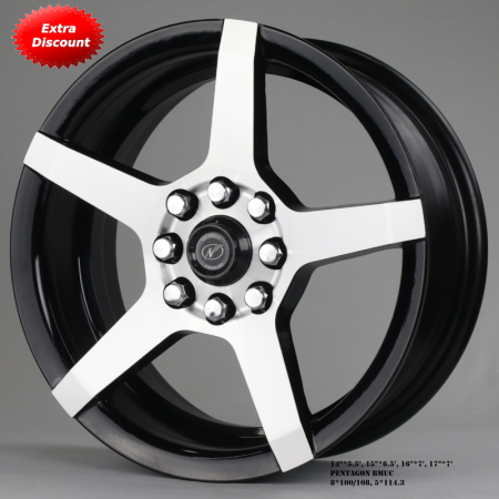 NeoWheel Pentagon 16 Inch BM finish PCD 4x100 | Size 16X7 Inch NeoWheel Pentagon 16 Inch BM finish PCD 4x100 | Size 16X7 Inch