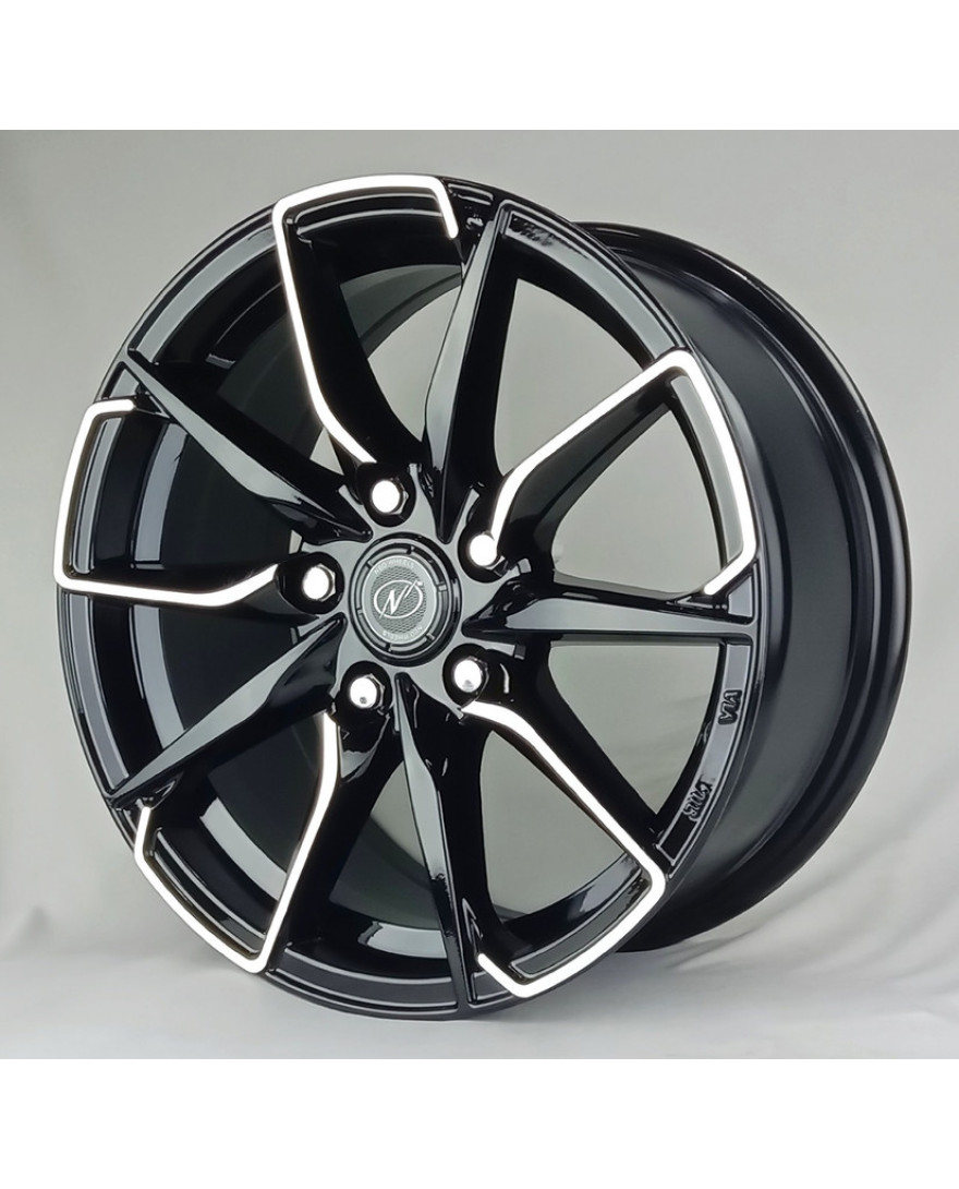 Royal in Black Machined Undercut finish. The Size of alloy wheel is 16x7 inch and the PCD is 5x114.3