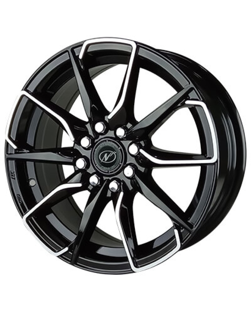 Royal in Black Machined finish. The Size of alloy wheel is 16x7 inch and the PCD is 8x100/108