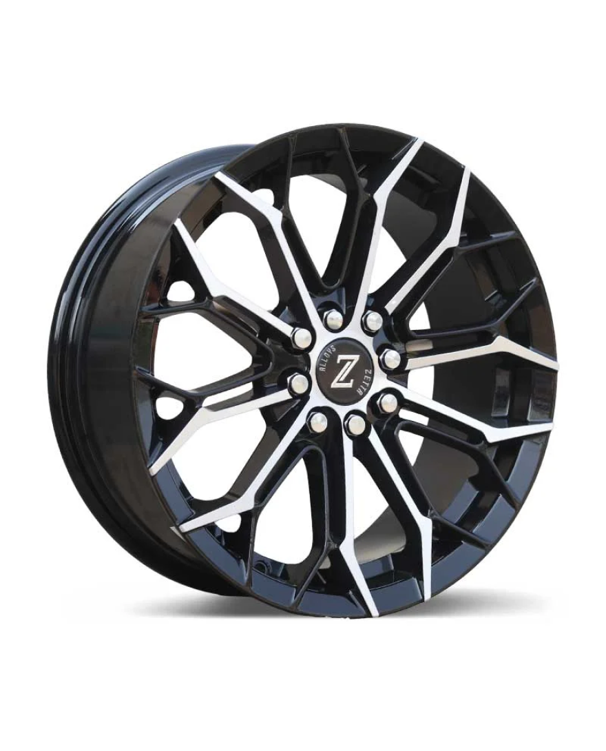 Zetta Alloy Wheels SK-17 16 Inch Black Machined BM finish PCD 8x100x108 |Size 16x6.5 Inch