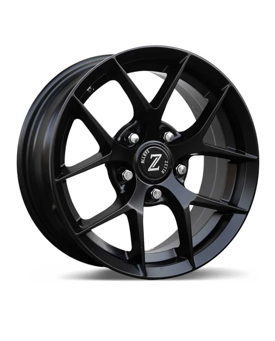 Zetta Alloy Wheels SOS-100 16 Inch Satin Black SB finish PCD 5x114.3 | Size 16x6.5 Inch