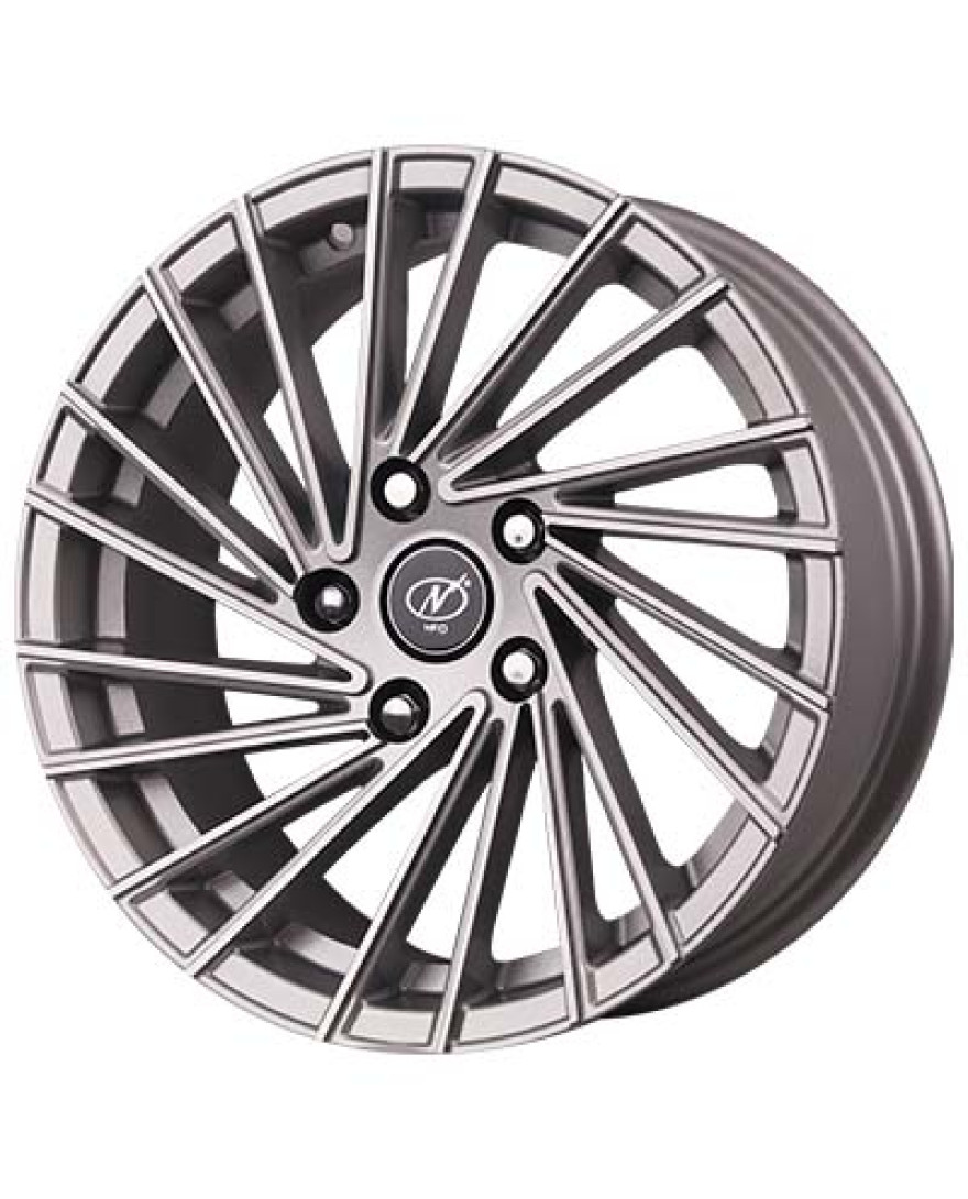 NEO WHEELS Fire 16inch X 6.5inch Silver Machined (SM) Finish 5 Holes Alloy Wheels (set of 4)