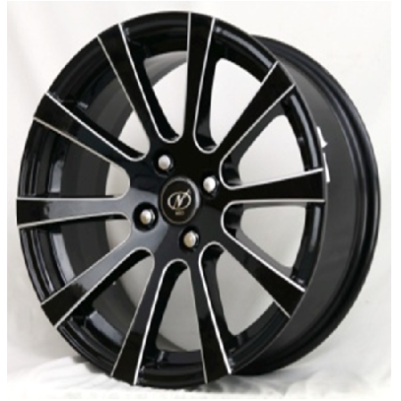 Slice 16X7 Inch BLK Milling finish PCD 4x100 | Size 16x7 inch