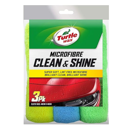 Turtle Wax Microfibre Clean and Shine 3PK Turtle Wax Microfibre Clean and Shine 3PK