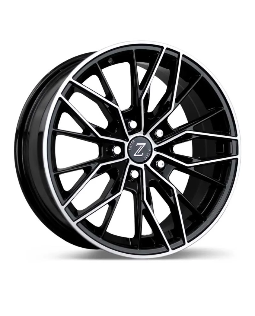 Zetta Alloy Wheels MS-007 17 Inch Black Machined BM finish PCD 5x100 | Size 17x7 Inch