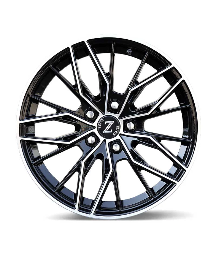 Zetta Alloy Wheels MS-007 17 Inch Black Machined BM finish PCD 5x100 | Size 17x7 Inch