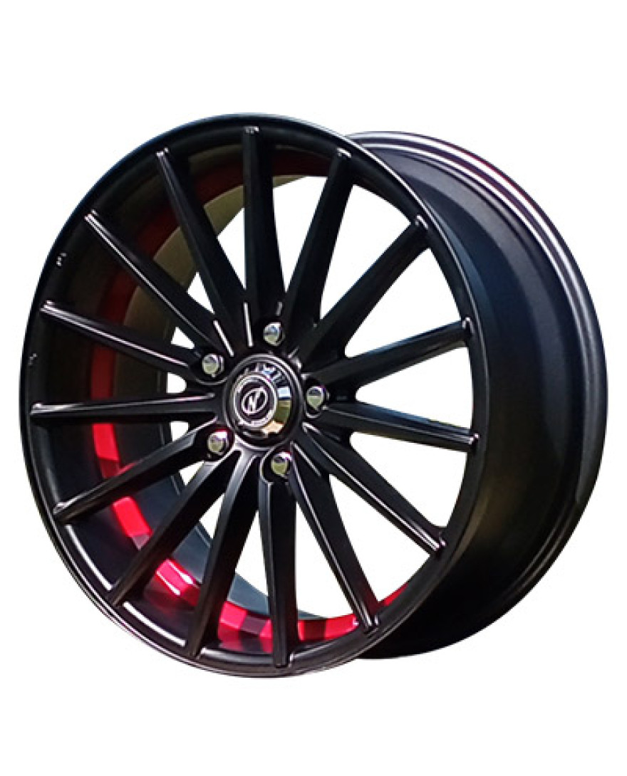 Marvel in Matt Black Undercut Red finish. The Size of alloy wheel is 17x7.5 inch and the PCD is 5x114(SET OF 4)