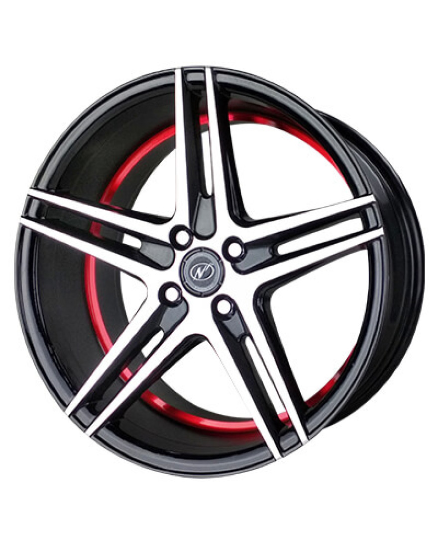 Phoenix in Black Machined Undercut Red finish. The Size of alloy wheel is 17x8 inch and the PCD is 4x100(SET OF 4)