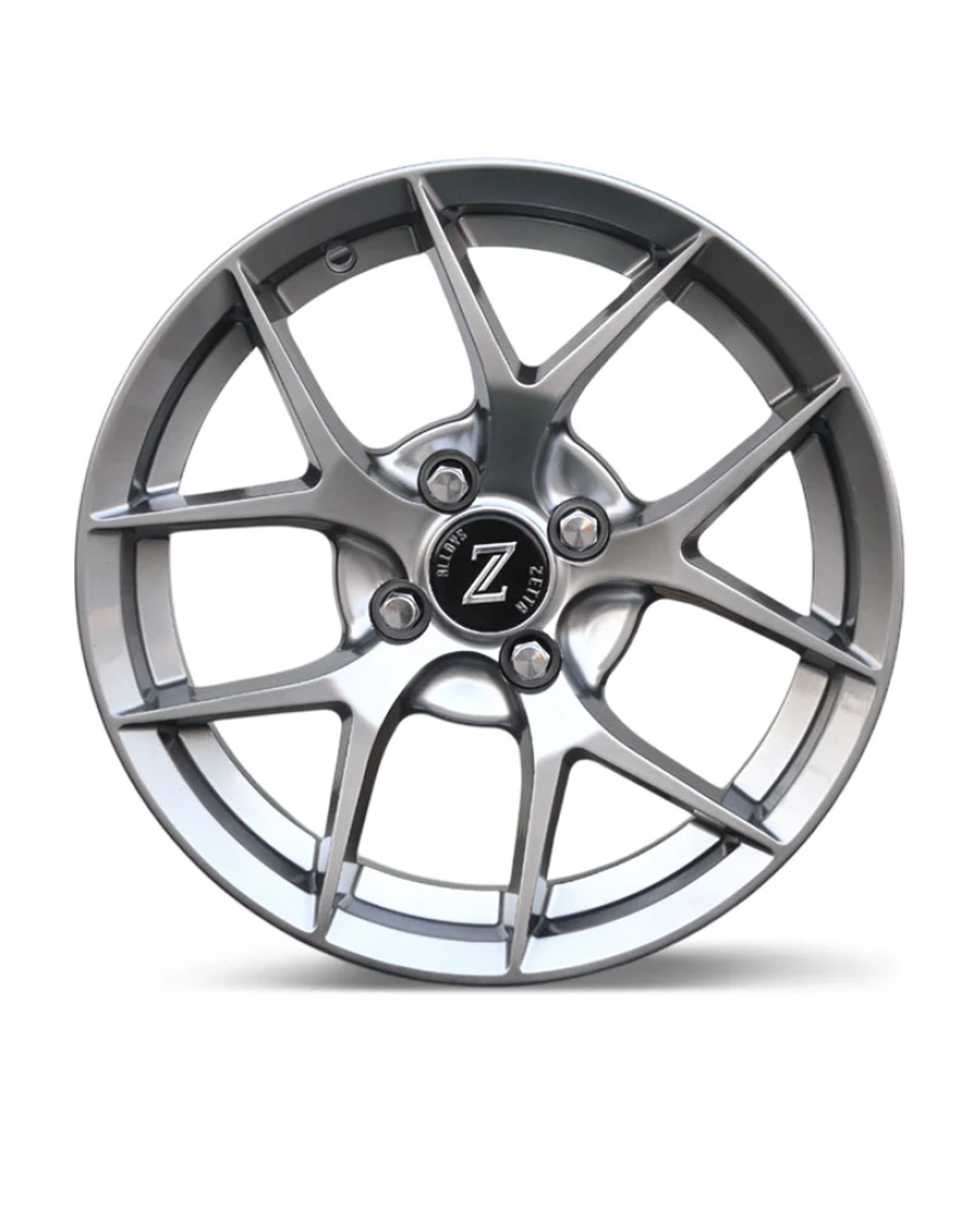 Zetta Alloy Wheels SOS-100 17 Inch Hyper Black HB finish PCD 4x100 | Size 17x7 Inch