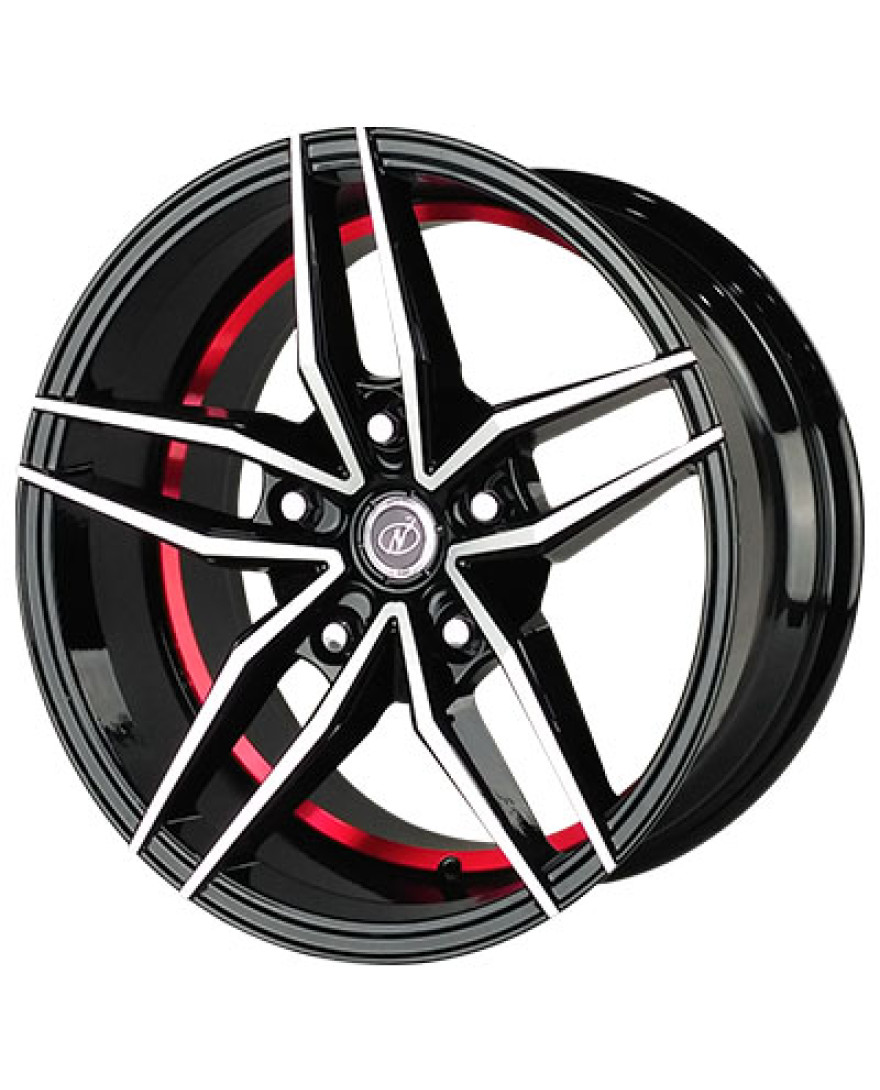 Split in Black Machined Undercut Red finish. The Size of alloy wheel is 17x8 inch and the PCD is 5x114.3(SET OF 4)