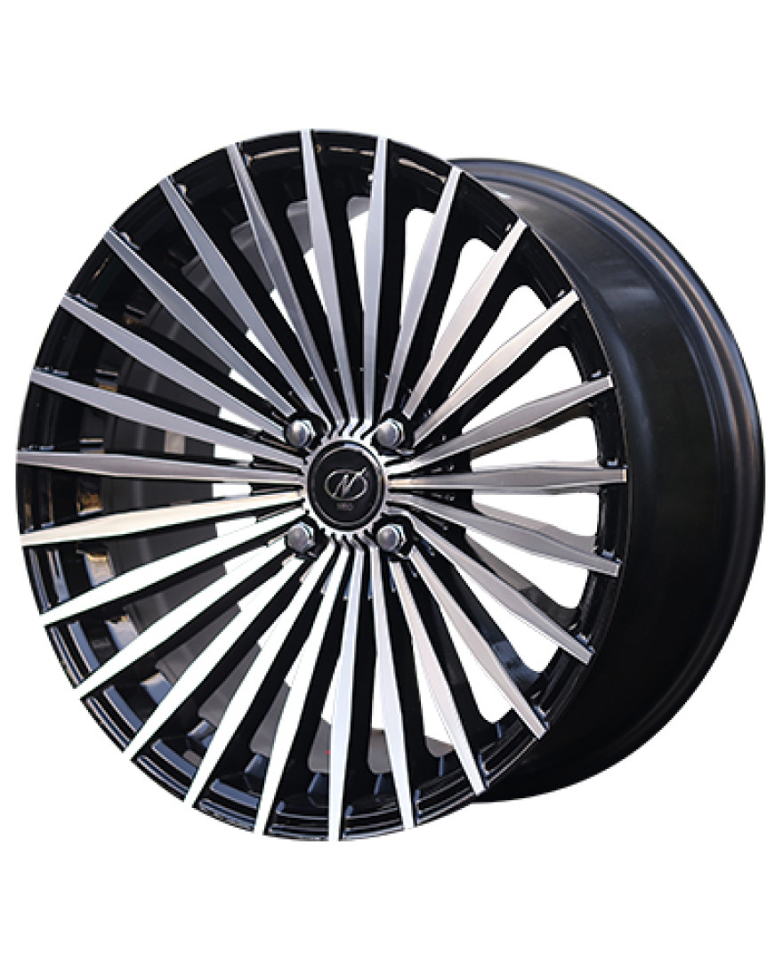 Surya in Black Machined finish. The Size of alloy wheel is 17x8 inch and the PCD is 4x100(SET OF 4)