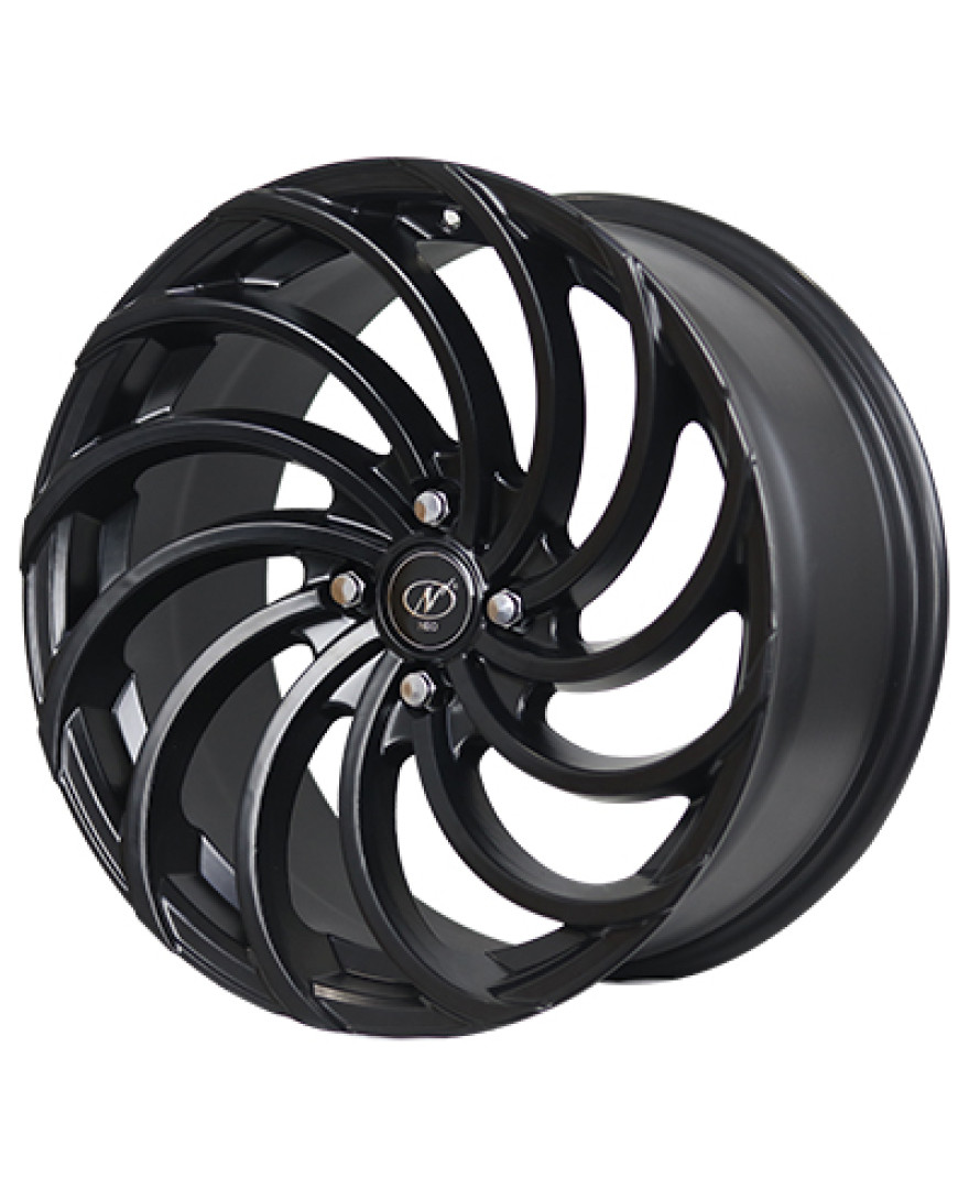 Snake in Full Satin Black finish. The Size of alloy wheel is 17x8 inch and the PCD is 4x100(SET OF 4)