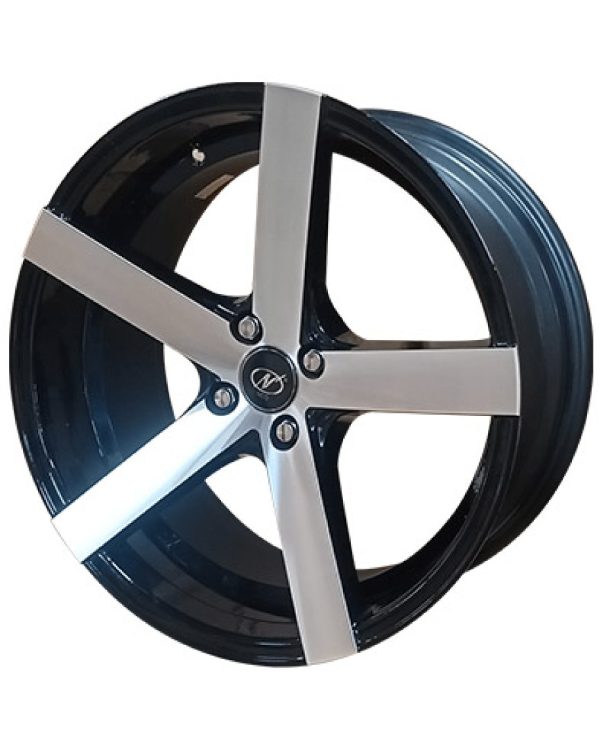 Techno in Black Machined UnderCut finish. The Size of alloy wheel is 18x8.5 inch and the PCD is 4x100(SET OF 4)
