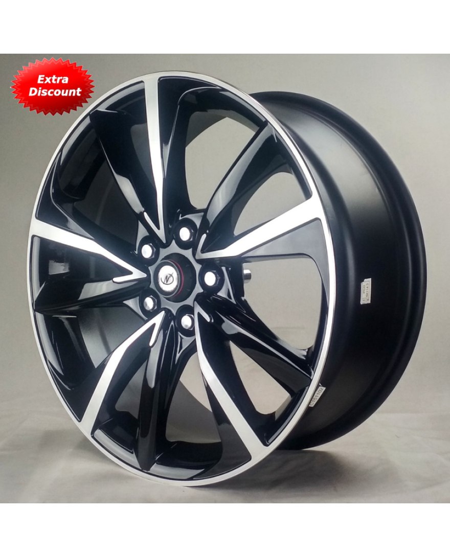 Ultimate in Black Machined finish. The Size of alloy wheel is 18x8.5 inch and the PCD is 5x114
(SET OF 4)