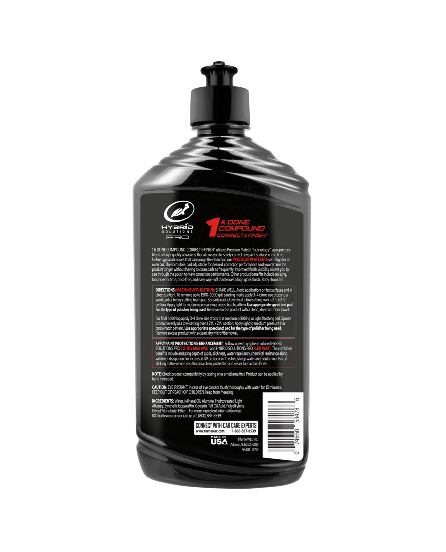 Turtle Wax 1 & Done Compound160Z  473ml