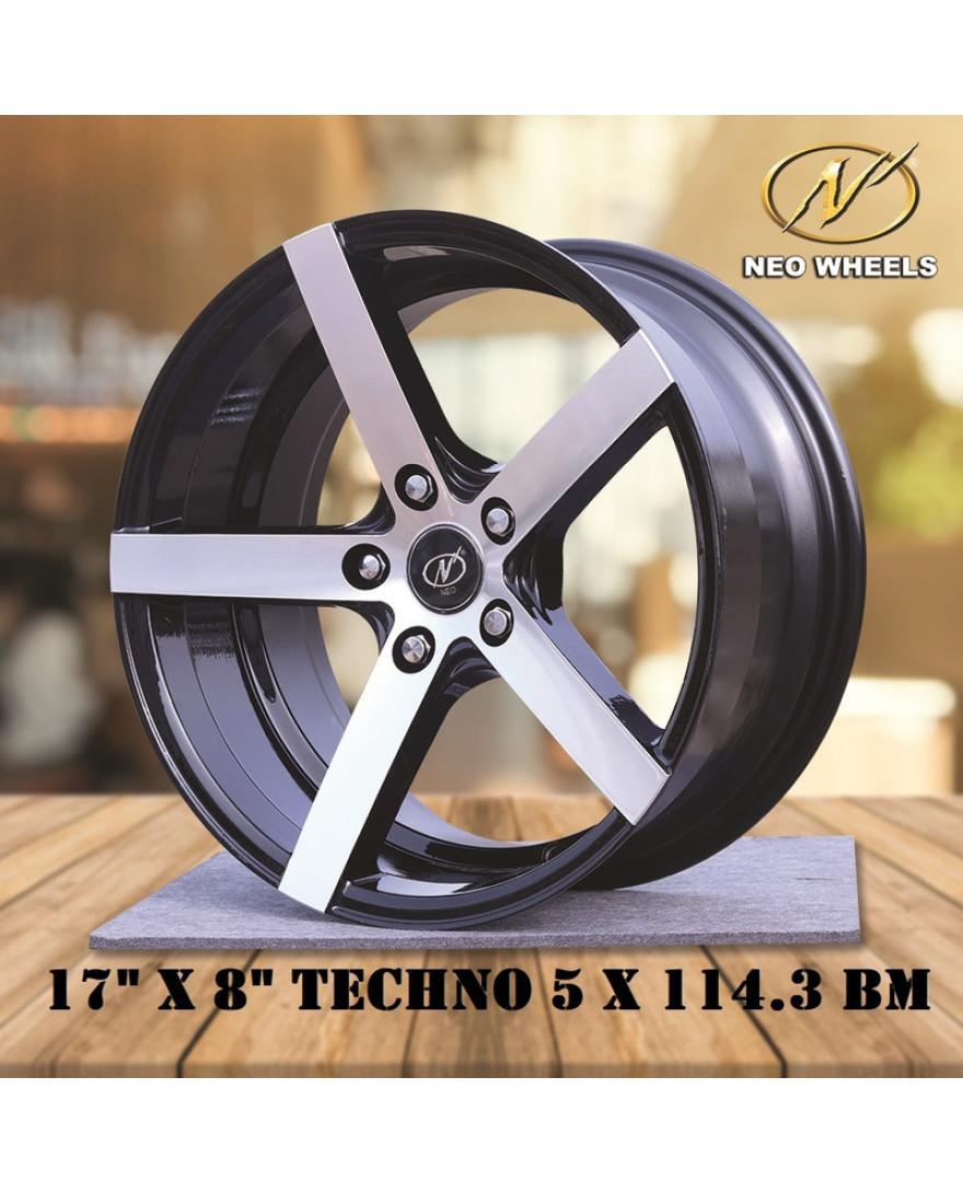 Techno in Black Machined finish. The Size of alloy wheel is 20x9 inch and the PCD is 5x139.7(SET OF 4)