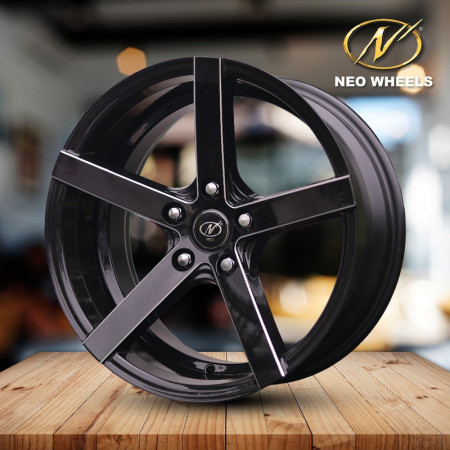 NeoWheel Techno 20X9 Inch Black Milled finish PCD 5x114.3 | Size 20X9 inch