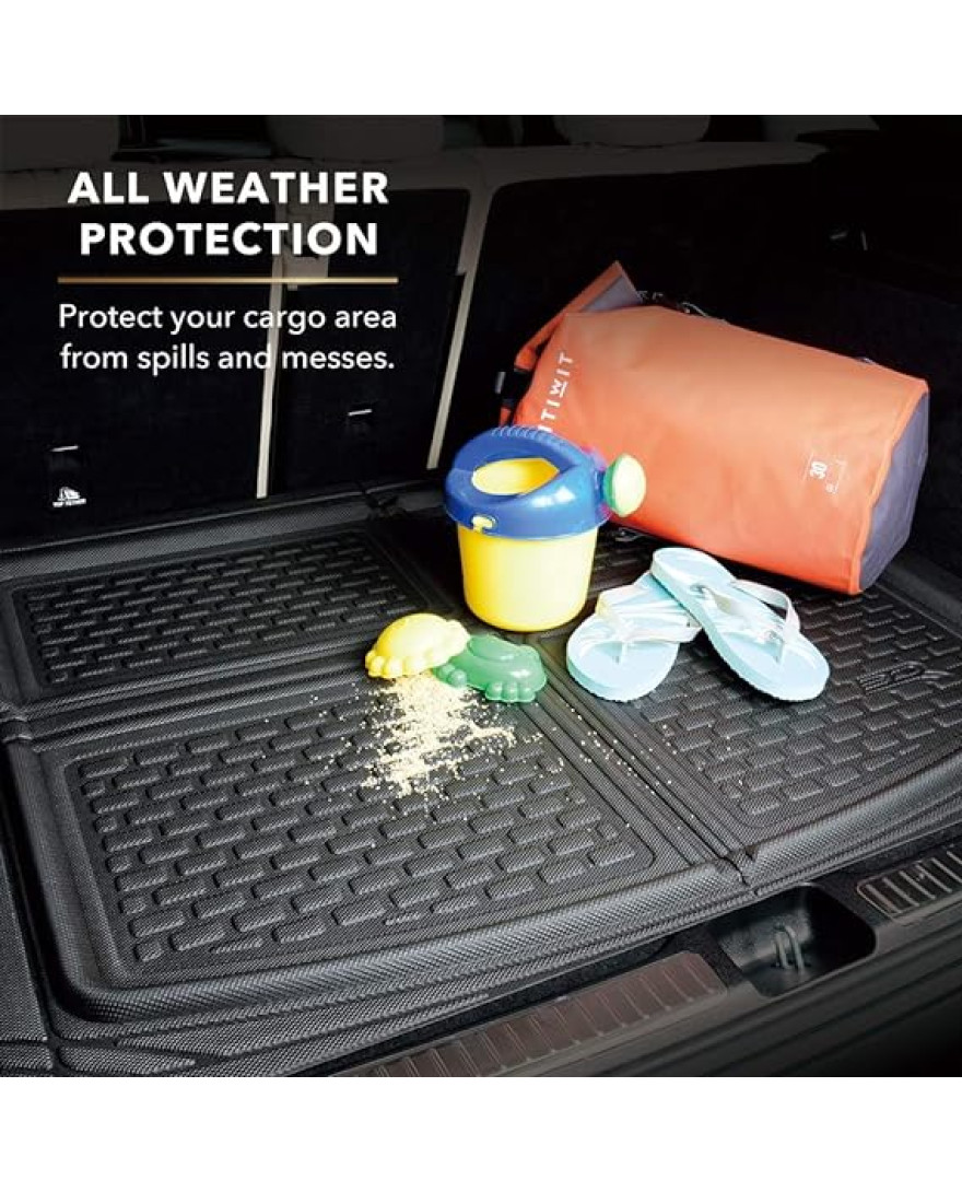 3D MAXpider 2199M-09 Universal Cross Fold Trim to Fit Cargo Liner | Kagu Rubber | Black