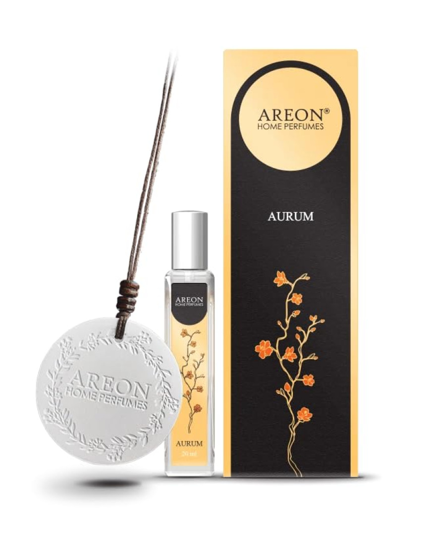 Areon Aurum 20 ml Car Haging Ceramic Disc Premium Home/Car Air Freshener | ACD03