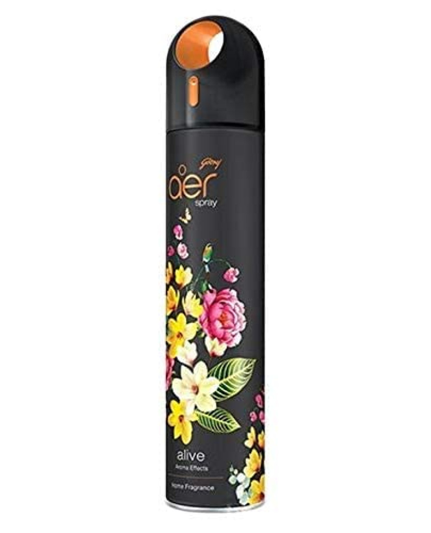 Godrej aer Spray | Room Freshener for Home & Office - ALIVE (220 ml) | Long-Lasting Fragrance