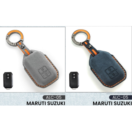 Alcantara Art Leather Key Cover for Maruti Suzuki Cars 2 Button Smart Key ALC 05 Alcantara Art Leather Key Cover for Maruti Suzuki Cars 2 Button Smart Key ALC 05