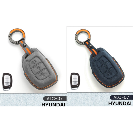 Alcantara Art Leather Key Cover for Hyundai Cars 3 Button Smart Key ALC 07 Alcantara Art Leather Key Cover for Hyundai Cars 3 Button Smart Key ALC 07