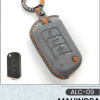 Alcantara Art Leather Key Cover for Mahindra Cars 3 Button Smart Key ALC 09