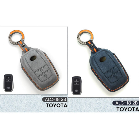 Alcantara Art Leather Key Cover for Toyota Cars 2 Button Smart Key ALC 18 Alcantara Art Leather Key Cover for Toyota Cars 2 Button Smart Key ALC 18