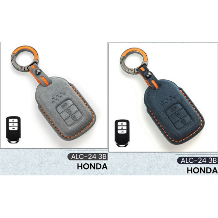 Alcantara Art Leather Key Cover for Honda Cars 3 Button Smart Key ALC 24 Alcantara Art Leather Key Cover for Honda Cars 3 Button Smart Key ALC 24