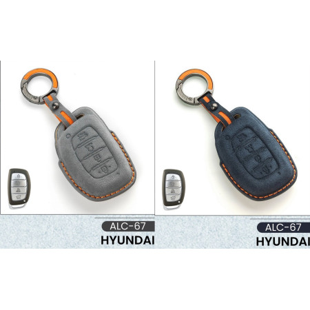 Alcantara Art Leather Key Cover for Hyundai Cars 4 Button Smart Key ALC 67 Alcantara Art Leather Key Cover for Hyundai Cars 4 Button Smart Key ALC 67