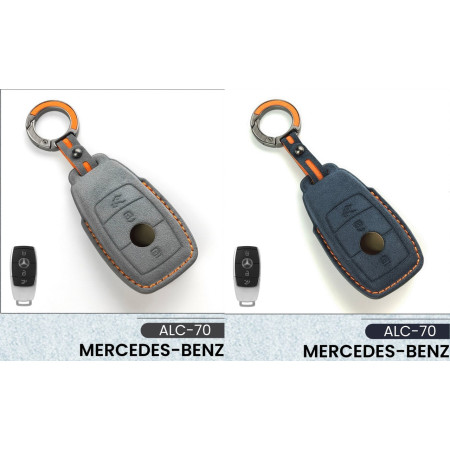 Alcantara Art Leather Key Cover for Mercedes Benz Cars 3 Button Smart Key ALC 70 Alcantara Art Leather Key Cover for Mercedes Benz Cars 3 Button Smart Key ALC 70