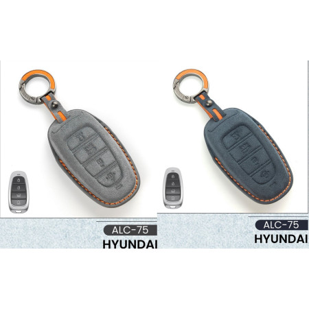 Alcantara Art Leather Key Cover for Hyundai Cars 4 Button Smart Key ALC 75 Alcantara Art Leather Key Cover for Hyundai Cars 4 Button Smart Key ALC 75