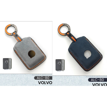 Alcantara Art Leather Key Cover for Volvo Cars 3 Button Smart Key ALC 80 Alcantara Art Leather Key Cover for Volvo Cars 3 Button Smart Key ALC 80
