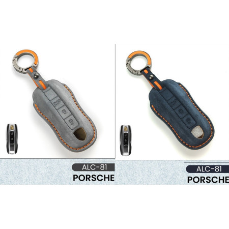 Alcantara Art Leather Key Cover for Porsche Cars 3 Button Smart Key ALC 81 Alcantara Art Leather Key Cover for Porsche Cars 3 Button Smart Key ALC 81