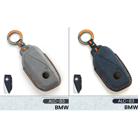 Alcantara Art Leather Key Cover for BMW Cars 3 Button Smart Key ALC 83 Alcantara Art Leather Key Cover for BMW Cars 3 Button Smart Key ALC 83