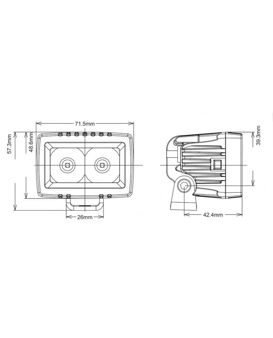 LED HEADLIGHT AURORA ALO-L-2-P7T ​​20W