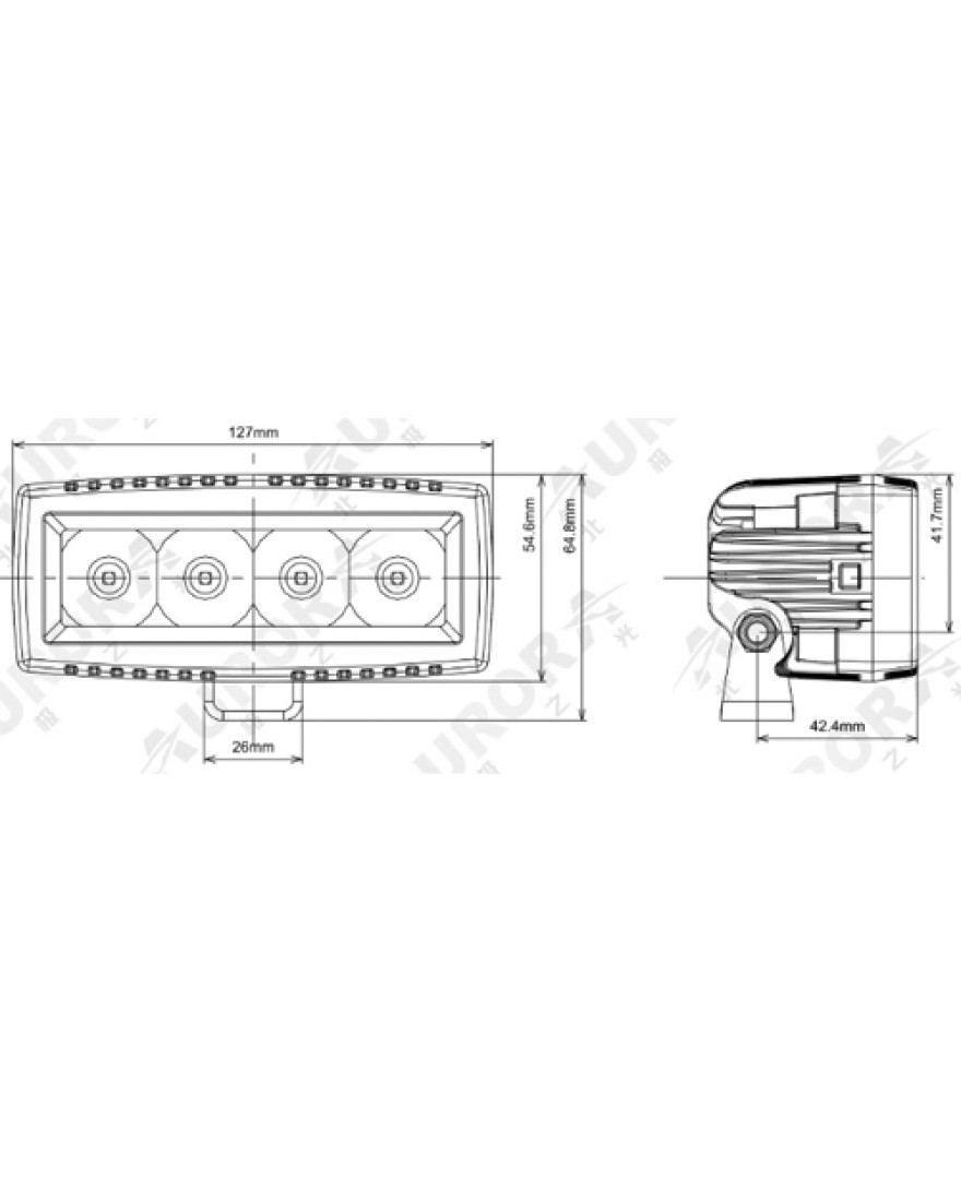 LED headlight Aurora ALO-L-4-E7D1