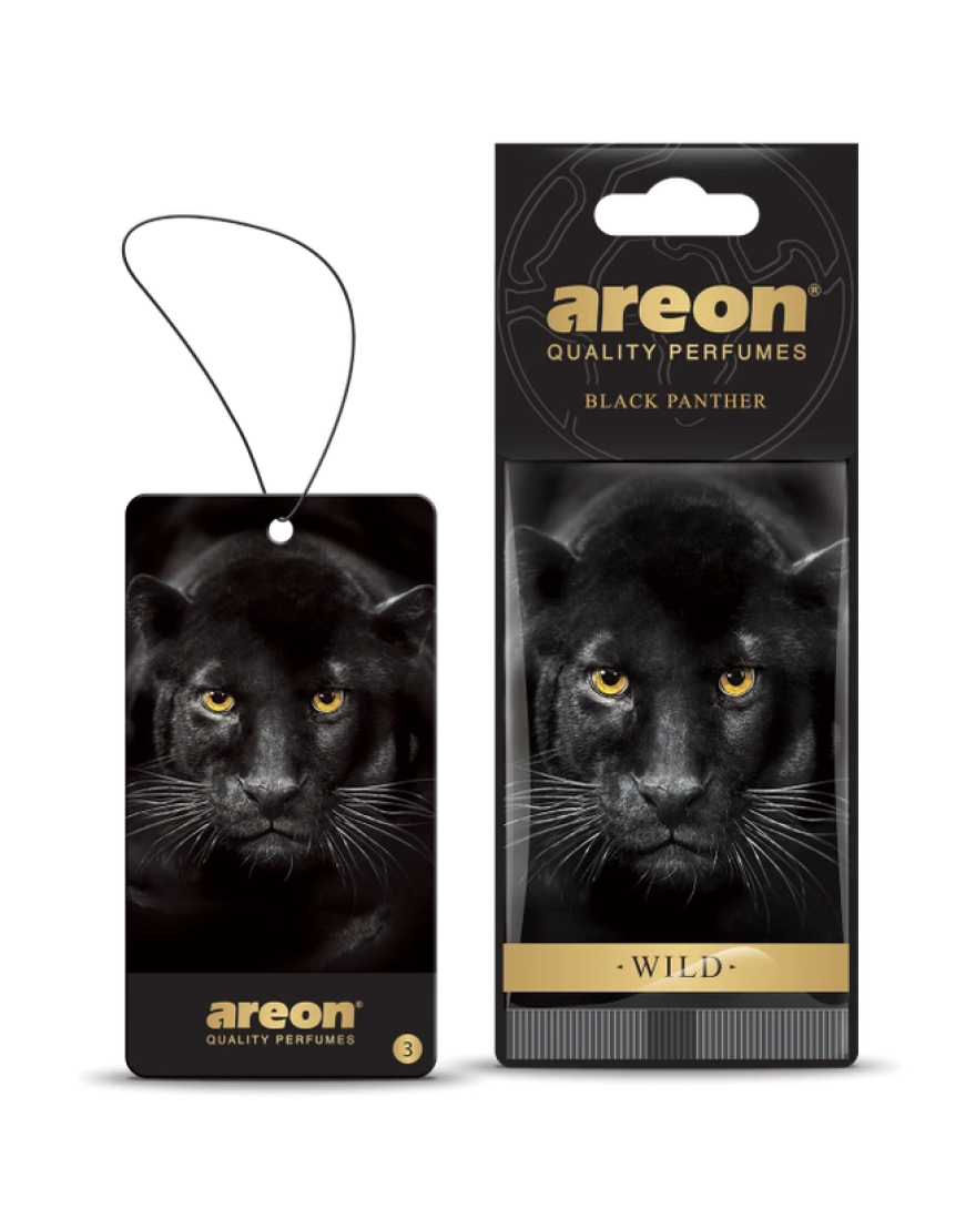 Areon Hanging Card Perfume – Black Panther | Long-Lasting Car Air Freshener