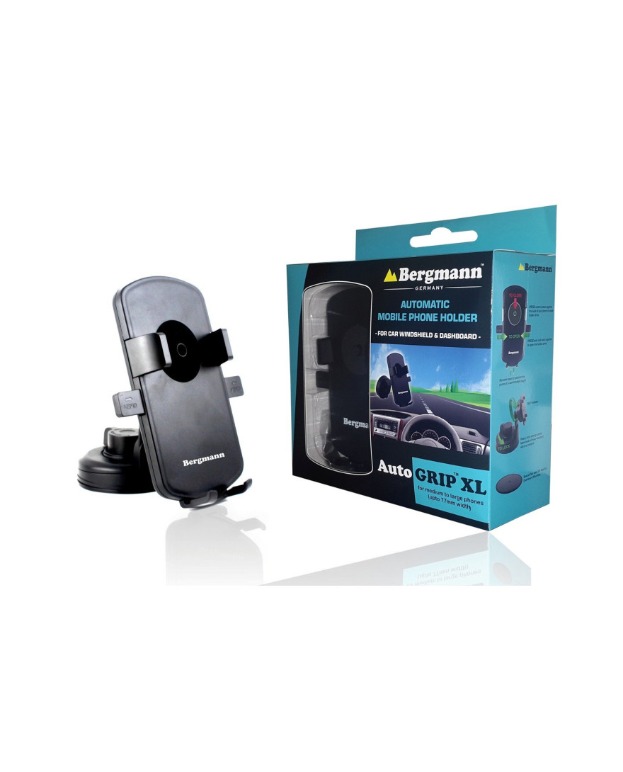 Bergmann Auto Grip Automatic Mobile Holder | XL, Black