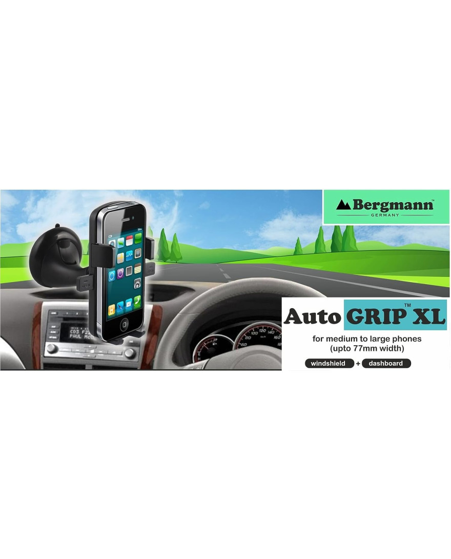 Bergmann Auto Grip Automatic Mobile Holder | XL, Black