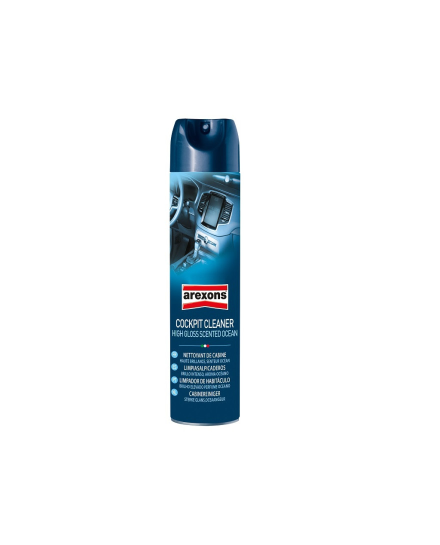Arexons High Gloss Cockpit Cleaner for Dashboard, 600ML | Deep Cleans and Sanitizes | Eliminates Dust and Allergens | Smooth and Silky Touch | Protects Against Cracking and Aging | New Packed Piece | Expired | Returnable