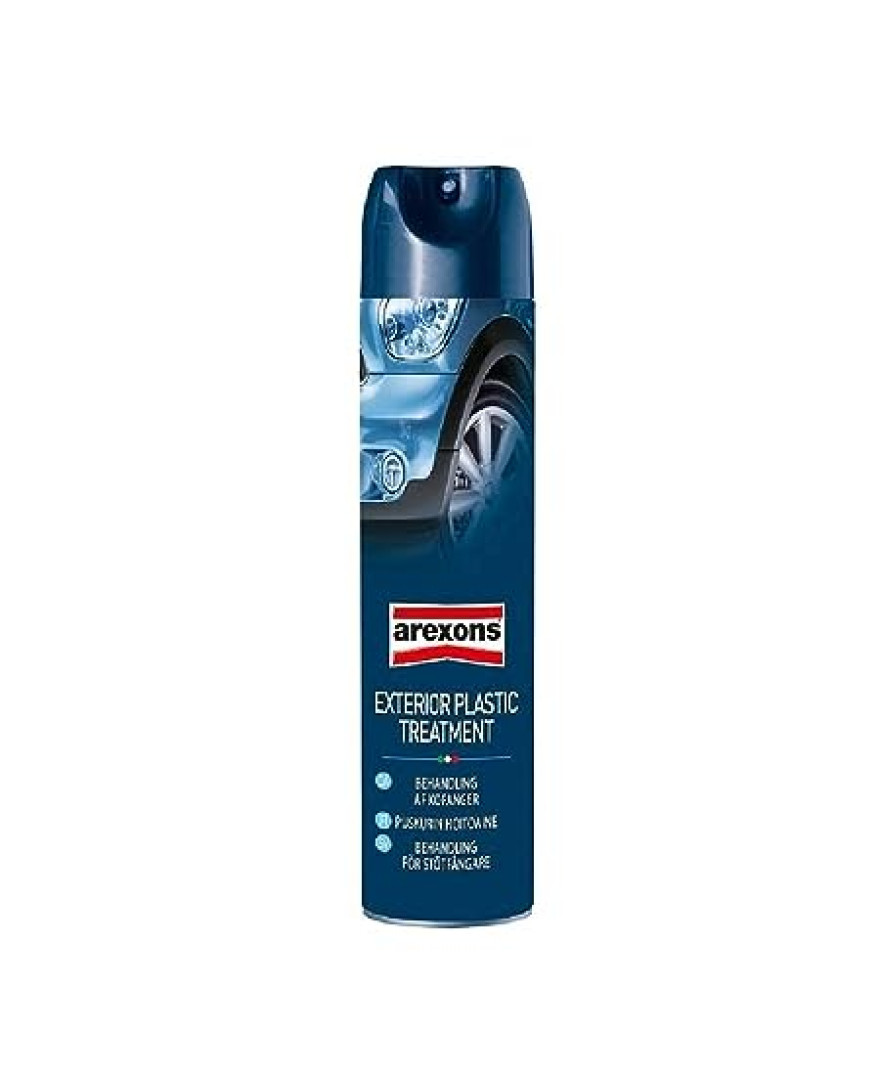 Arexons Exterior Plastic Treatment, 600ML | Polishes, Restores, and Protects Bumpers, Side Fascias, Spoilers, Mirrors, and Exterior Surfaces | Leaves a Protective Anti-static Film | Prevents Fading and Weathering